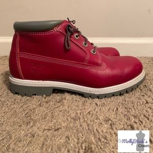 Authentic Red Leather Timberland